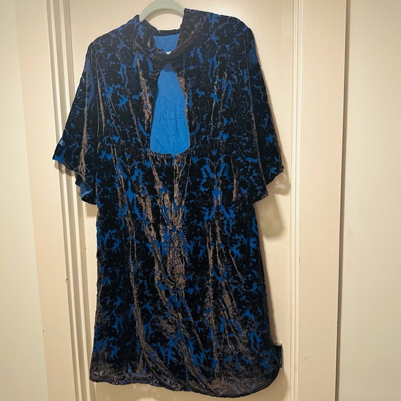 Anthropologie Blue and Black Mini Dress - Picture 5 of 5